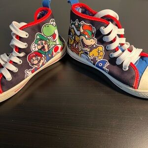 Super Mario Nintendo High Top Sneakers Sz 13 Bowser Luigi